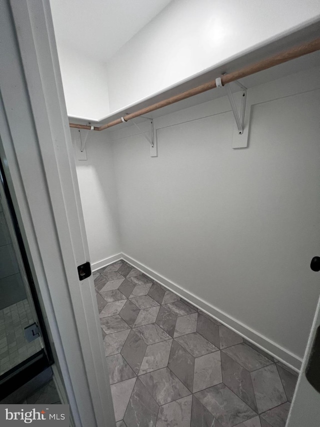 view of walk in closet