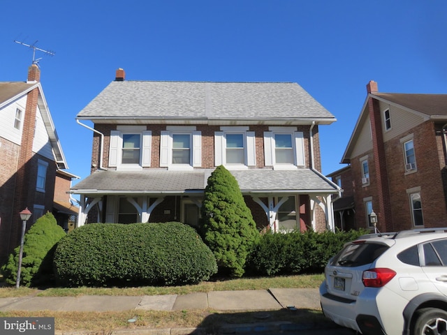 view of front of property with covered porch