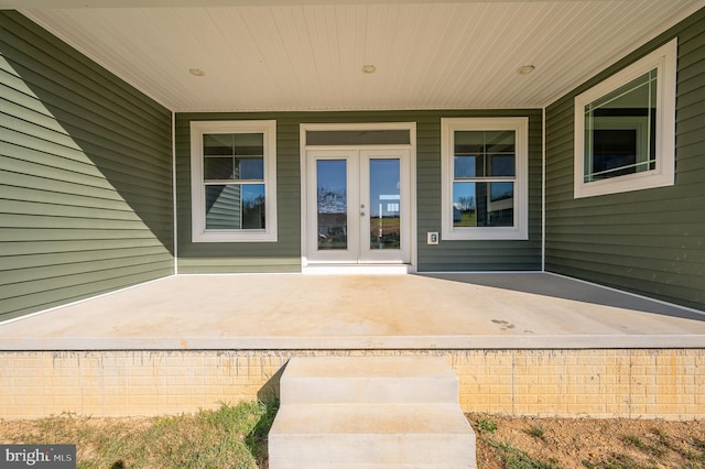 property entrance with a porch