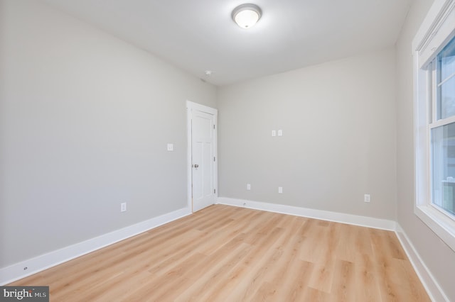 empty room featuring light hardwood / wood-style flooring