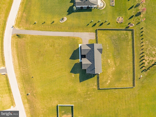 drone / aerial view featuring a rural view