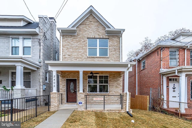 2405 Naylor Rd SE, Washington, DC 20020 - view of front of property featuring covered porch and brick siding