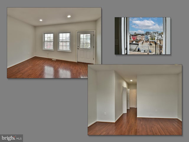 unfurnished living room with wood-type flooring