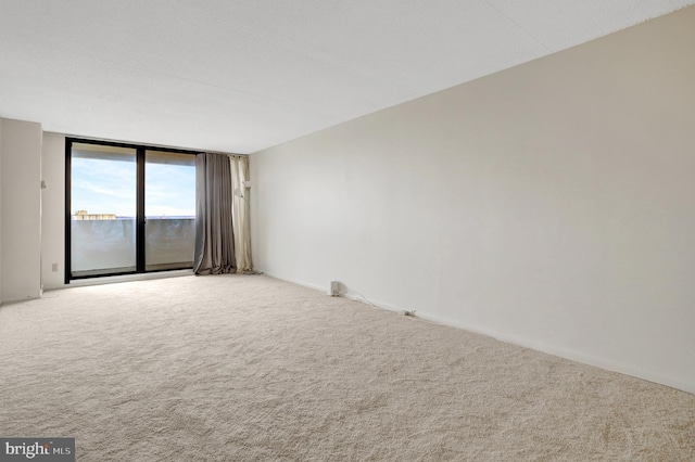 5911 Edsall Rd Unit 1107, Alexandria, VA 22304 - spare room featuring carpet, floor to ceiling windows, and baseboards
