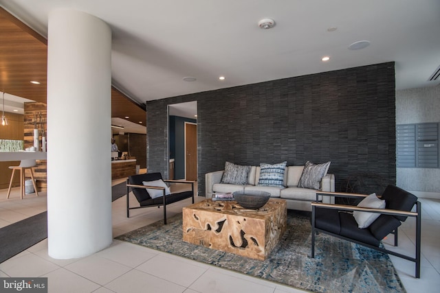 525 Water St SW Unit 326, Washington, DC 20024 - living area featuring tile patterned flooring