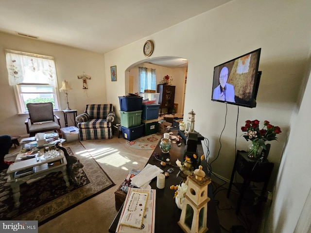 view of carpeted living room