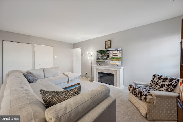 view of carpeted living room