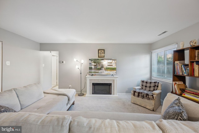 view of carpeted living room