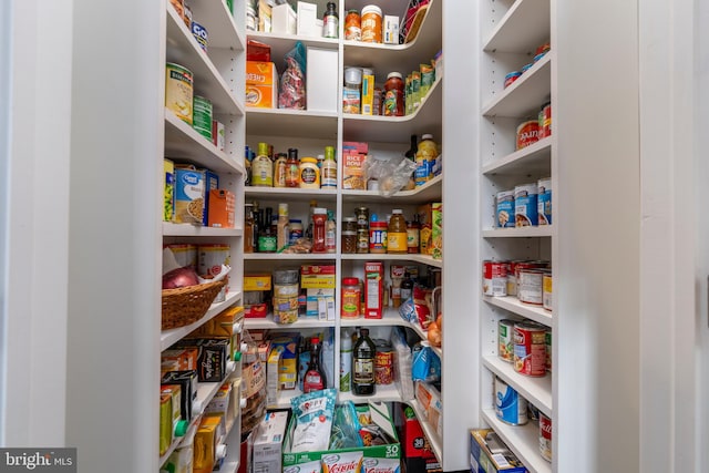 view of pantry