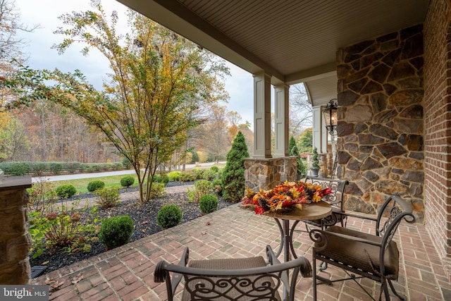 view of patio / terrace featuring a porch