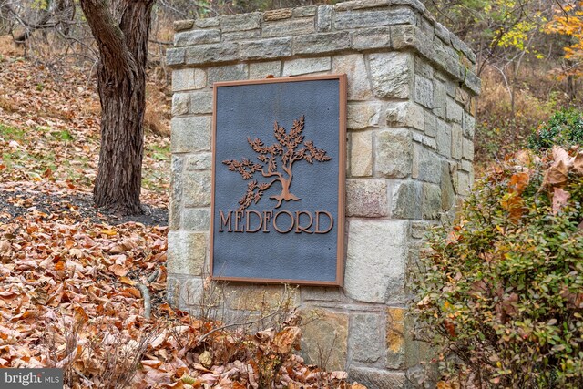 view of community sign