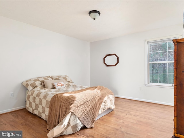 bedroom featuring light hardwood / wood-style flooring