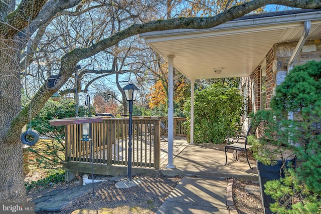 exterior space featuring a deck