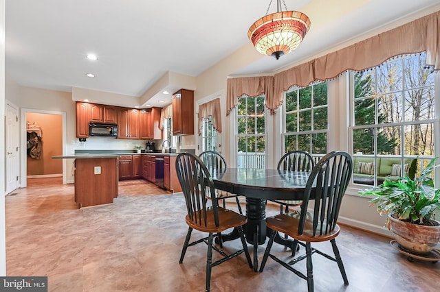 view of dining room