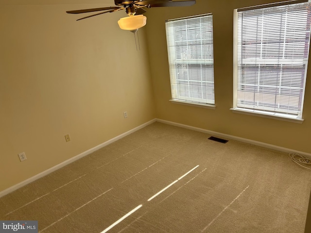 unfurnished room featuring carpet flooring and a wealth of natural light