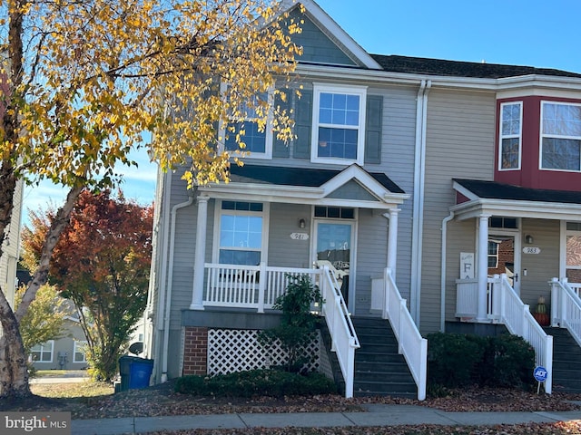 view of front of house featuring covered porch