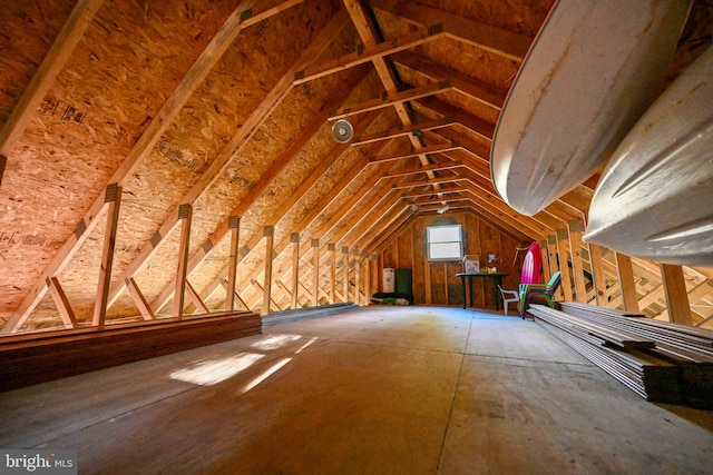 view of attic