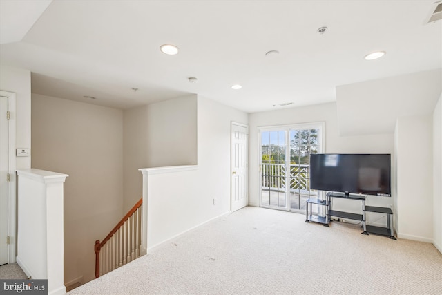 view of carpeted living room