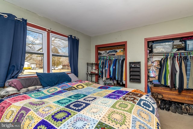 view of carpeted bedroom