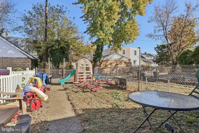 view of play area