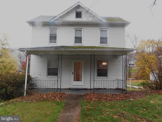 view of front of home with a porch