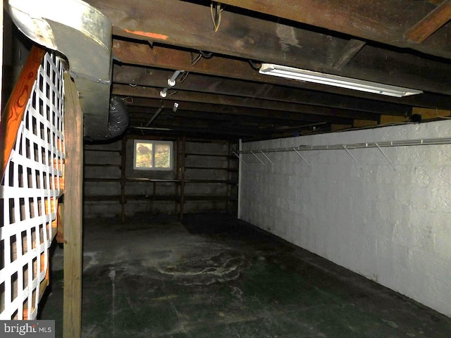 view of basement