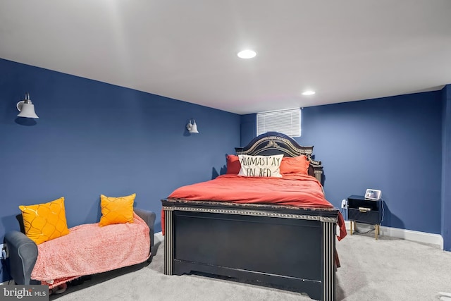 view of carpeted bedroom