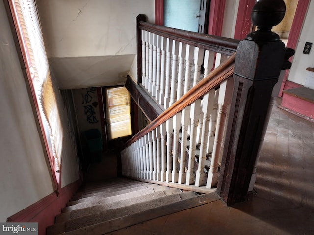 stairs featuring a healthy amount of sunlight