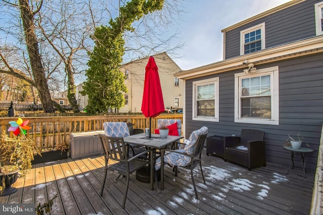 view of wooden deck