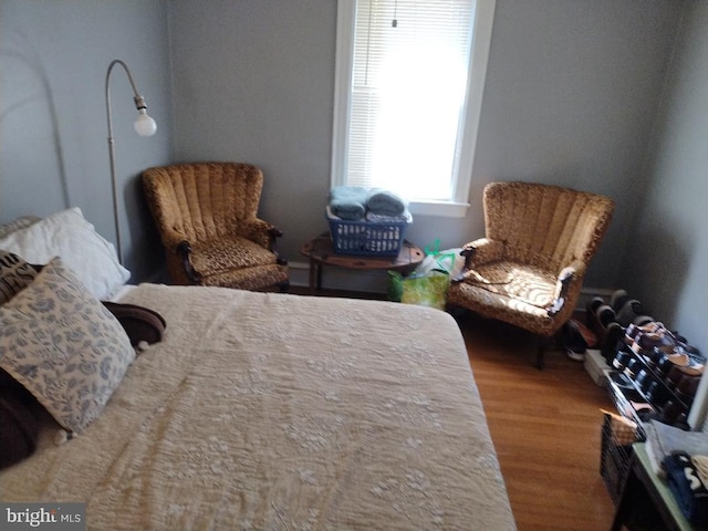 bedroom featuring hardwood / wood-style floors