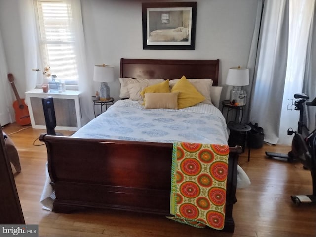 bedroom featuring light hardwood / wood-style floors