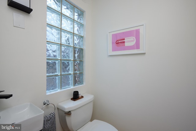 bathroom with sink and toilet