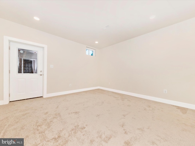 view of carpeted spare room