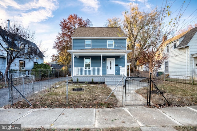 view of front of house with a porch