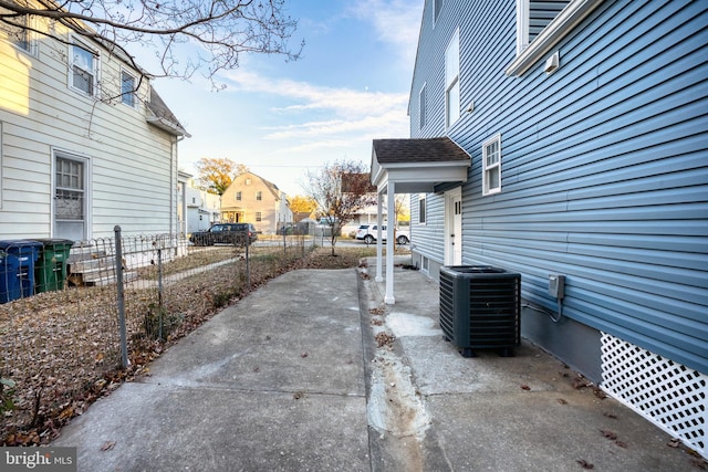 view of patio / terrace with central AC