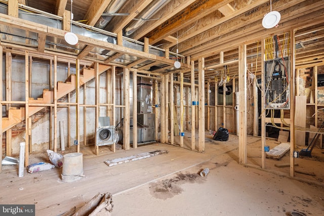 interior space featuring ac unit and heating unit