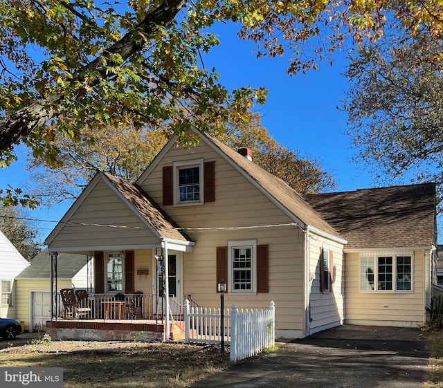 bungalow with covered porch