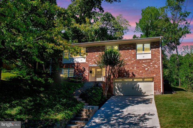 view of front of home featuring a garage