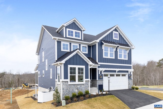 craftsman-style house with a garage