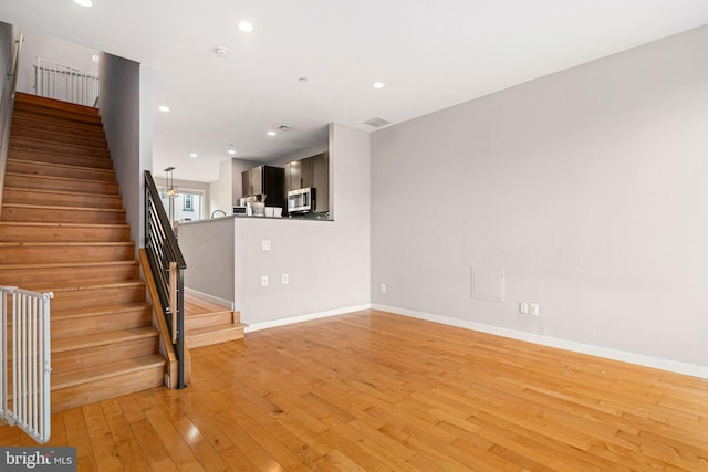 interior space featuring light hardwood / wood-style floors