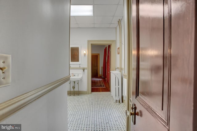 144 W Main St, Waynesboro, PA 17268 - corridor featuring a drop ceiling and light flooring