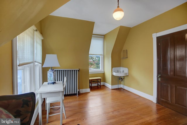 144 W Main St, Waynesboro, PA 17268 - bonus room featuring radiator, wood finished floors, and baseboards