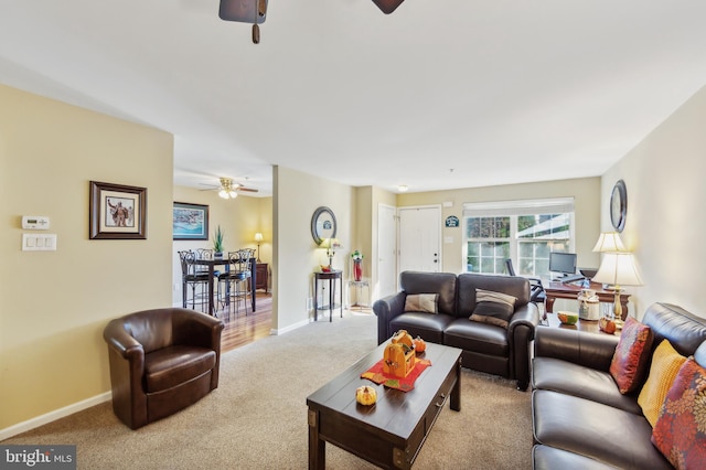 view of carpeted living room