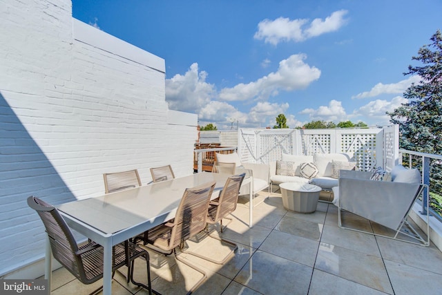 view of patio / terrace featuring outdoor lounge area