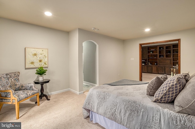 view of carpeted bedroom