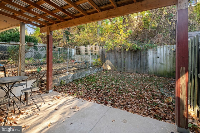 view of yard featuring a patio