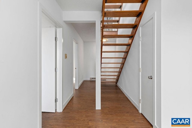 hallway featuring hardwood / wood-style floors