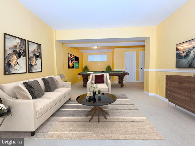1336 30th St SE, Washington, DC 20020 - living room featuring billiards and carpet