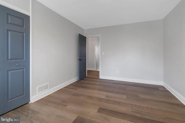 interior space featuring dark hardwood / wood-style floors