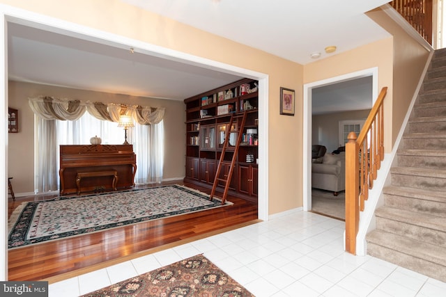 unfurnished room featuring light wood-type flooring